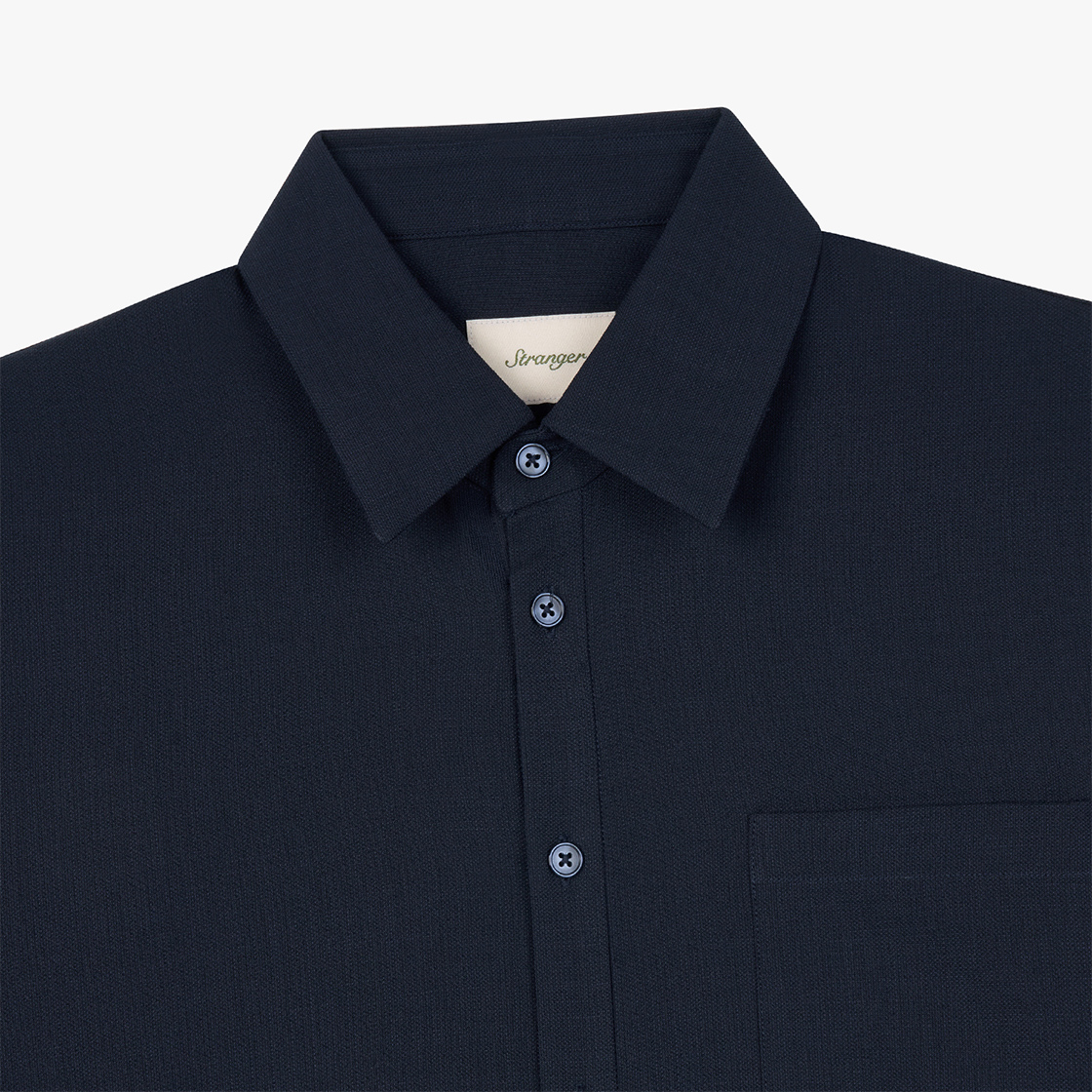 스트레인저 릴렉스 핏 로데오 레이온 반팔 셔츠 네이비(Stranger Relax Fit Rodeo Rayon HS Shirt (Navy)) - 3