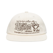 venhit Heart Rhythm Flat Brim Cap Ivory