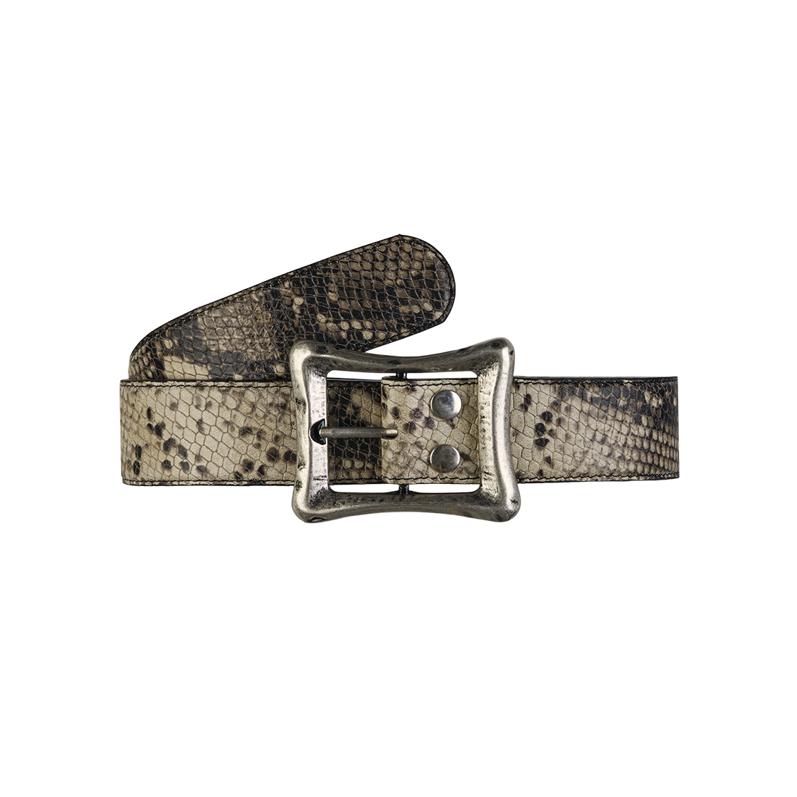 에모스탠스클럽 코어 벨트 스네이크 엠보스드 라이트 브라운(emostanceclub Core Belt Snake Embossed Light Brown) - 1