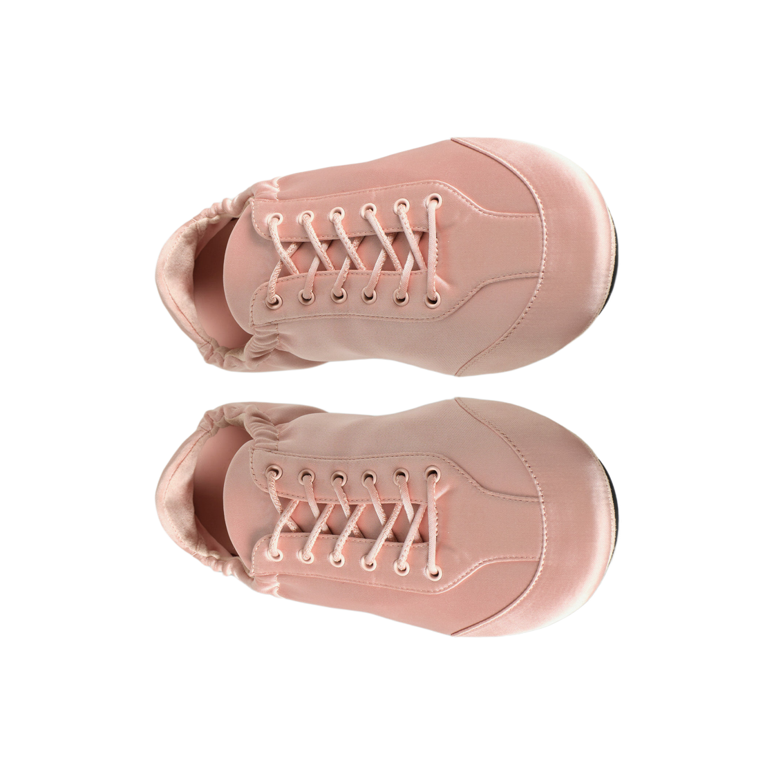 (W) 코스 새틴 스웨이드 발레 트레이너 파우더 핑크((W) COS Satin Suede Ballet Trainers Powder Pink) - 2