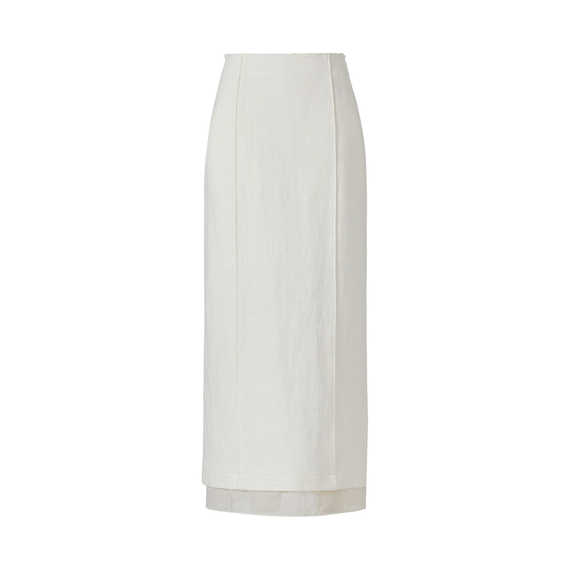 (W) 쿠메 썸머 트위드 H라인 스커트 아이보리((W) KUME Summer Tweed H-Line Skirt - Ivory)