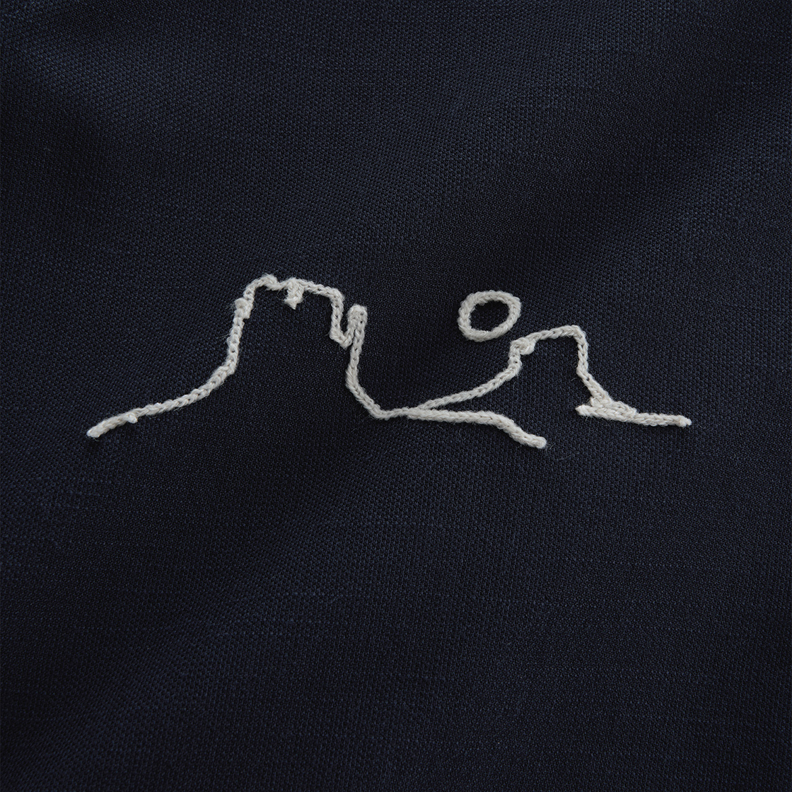 스트레인저 릴렉스 핏 로데오 레이온 반팔 셔츠 네이비(Stranger Relax Fit Rodeo Rayon HS Shirt (Navy)) - 5