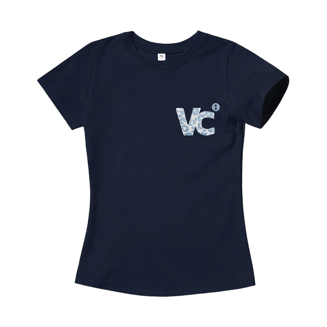 벤힛 VC 시그니처 자수 슬림 반팔티 LPD 네이비(venhit VC Signature Embroidered Slim Fit Short Sleeve T-Shirt LPD Navy)