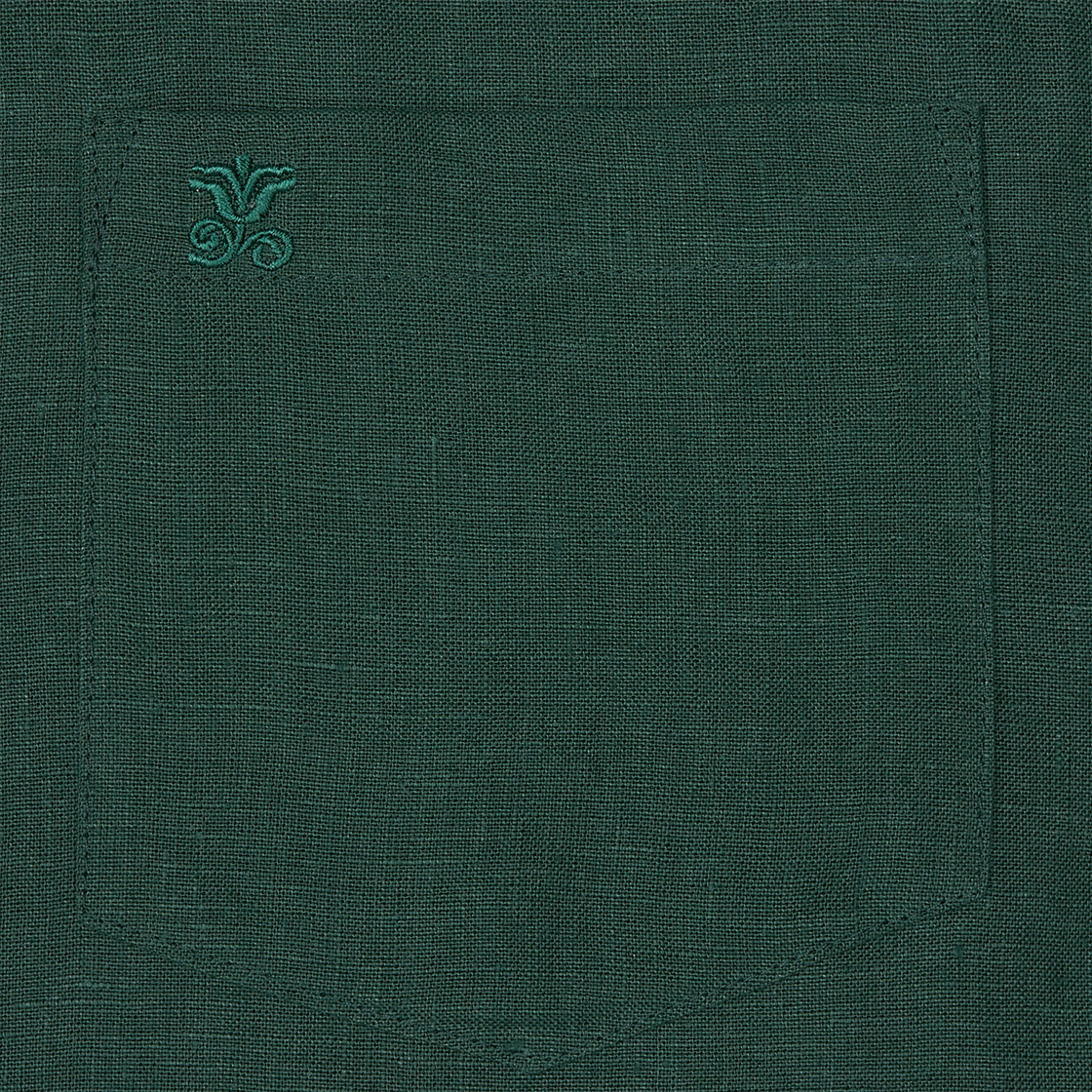 스트레인저 레귤러 핏 플레인 린넨 셔츠 그린(Stranger Regular Fit Plain Linen Shirt (Green)) - 4