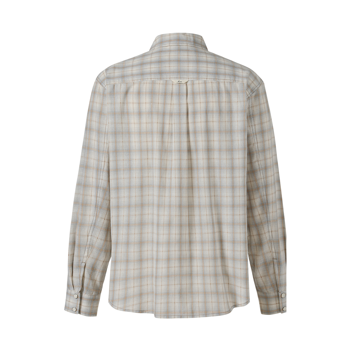 쿠메 빈티지 파스텔 웨스턴 체크 셔츠 라이트그레이(KUME Vintage Pastel Western Checkered Shirt - Lightgray) - 2