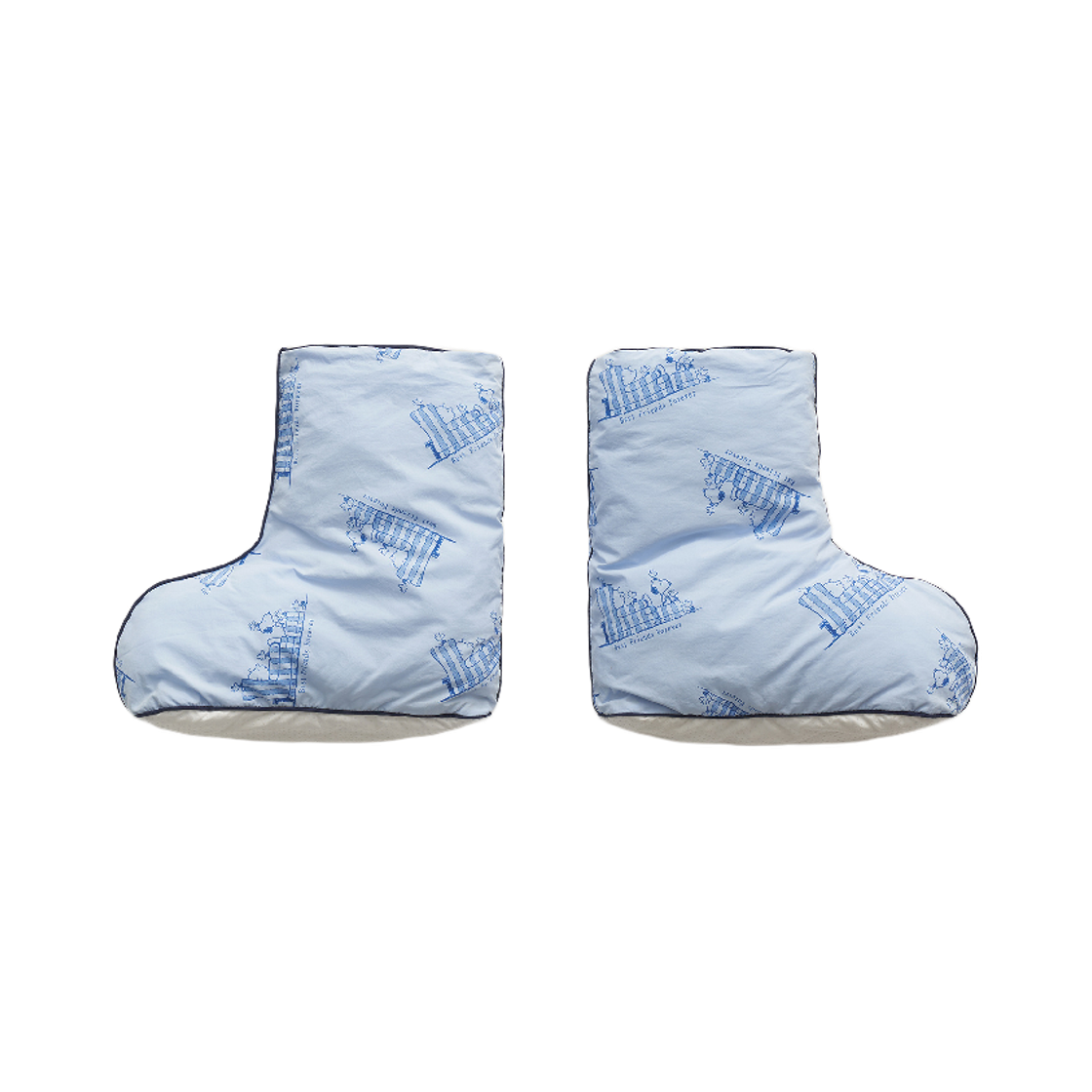 파르벵 x 피너츠 베스트 프렌즈 포에버 슬리프 삭스_파우더 블루(FARVEN x PEANUTS Best Friends Forever Sleep Socks_Powder Blue)