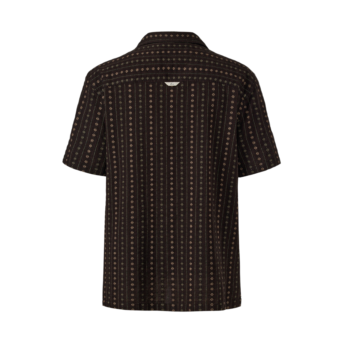 쿠메 자카드 숏 슬리브 셔츠 다크브라운(KUME Jacquard Short Sleeved Shirt - Darkbrown) - 2