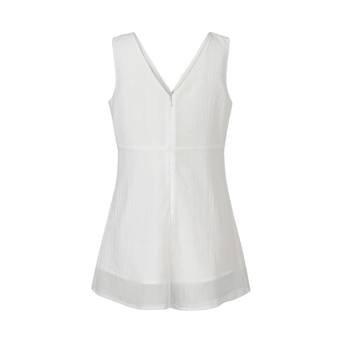 (W) 쿠메 트위스티드 텐셀 슬리브리스 탑 화이트((W) KUME Twisted Tencel Sleeveless Top - White) - 2