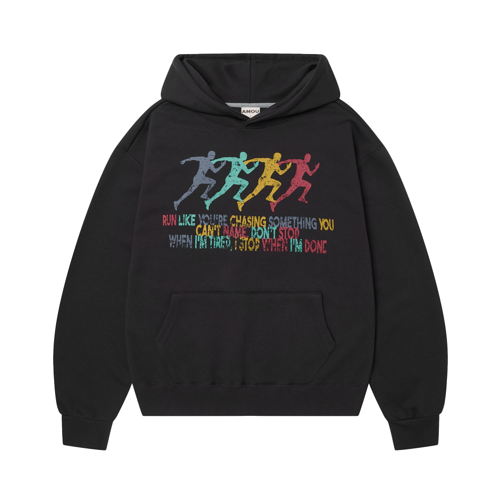 아모우 스프린트 후디 차콜 그레이(AMOU Sprint Hoodie Chacoal Gray)