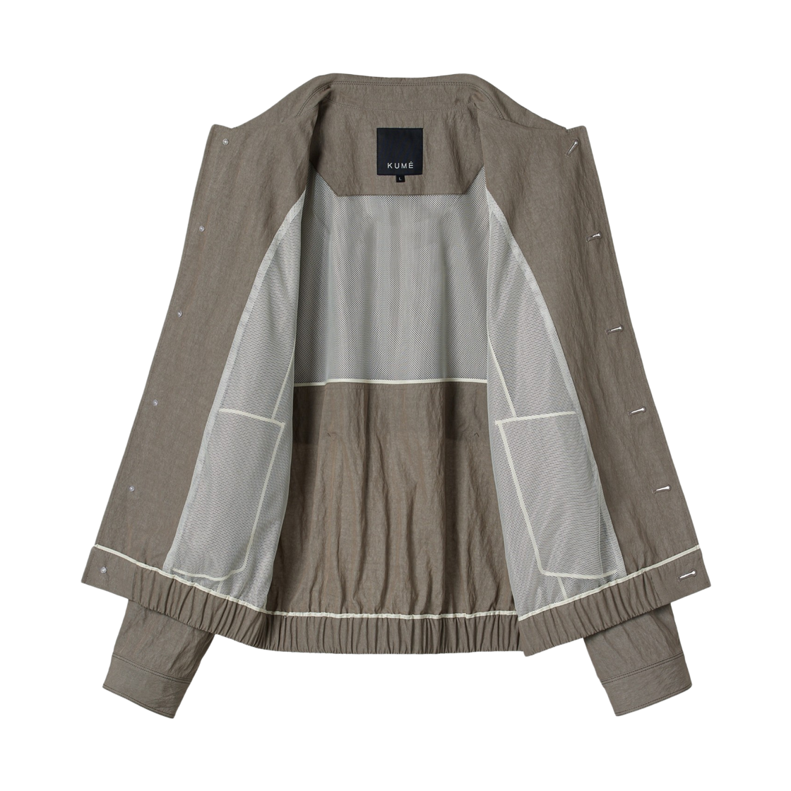 쿠메 캐주얼 버튼 블루종 그레이(KUME Casual Button Blouson - Gray) - 3