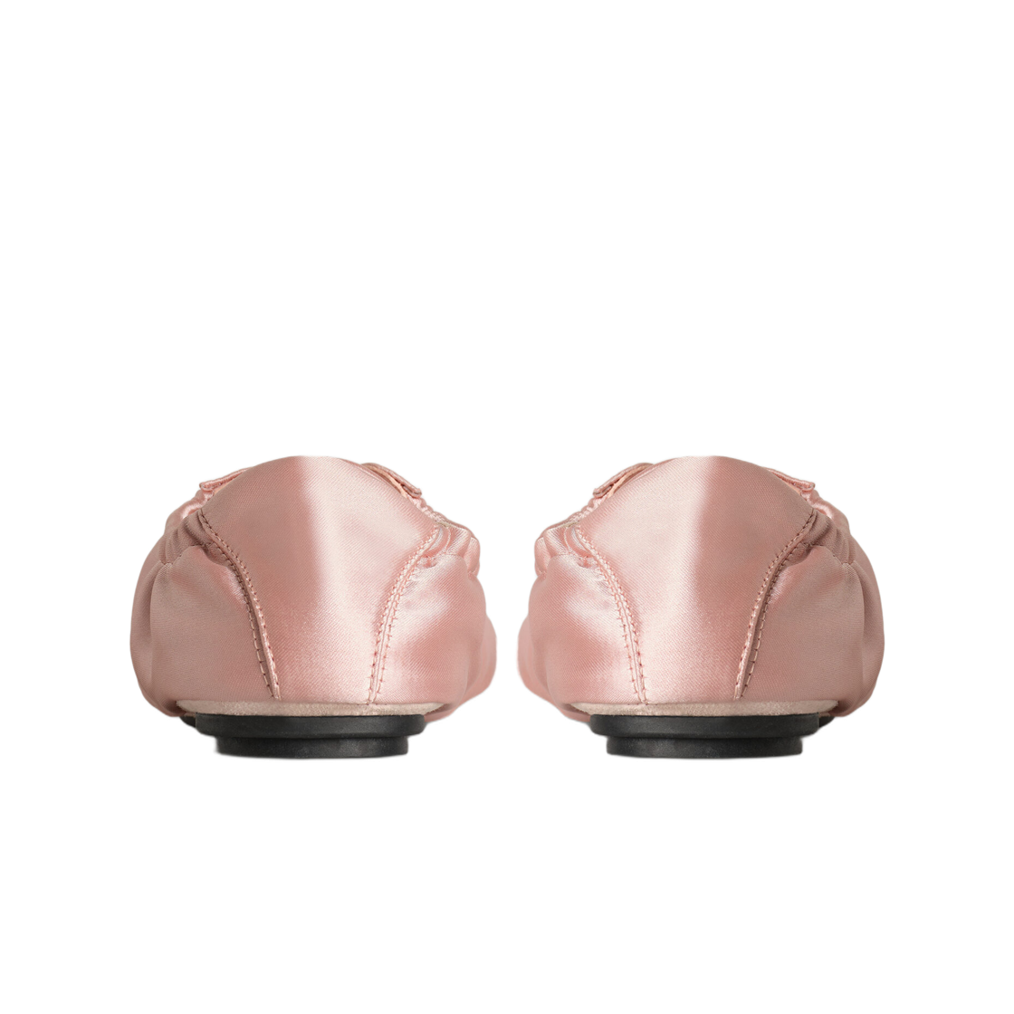 (W) 코스 새틴 스웨이드 발레 트레이너 파우더 핑크((W) COS Satin Suede Ballet Trainers Powder Pink) - 3