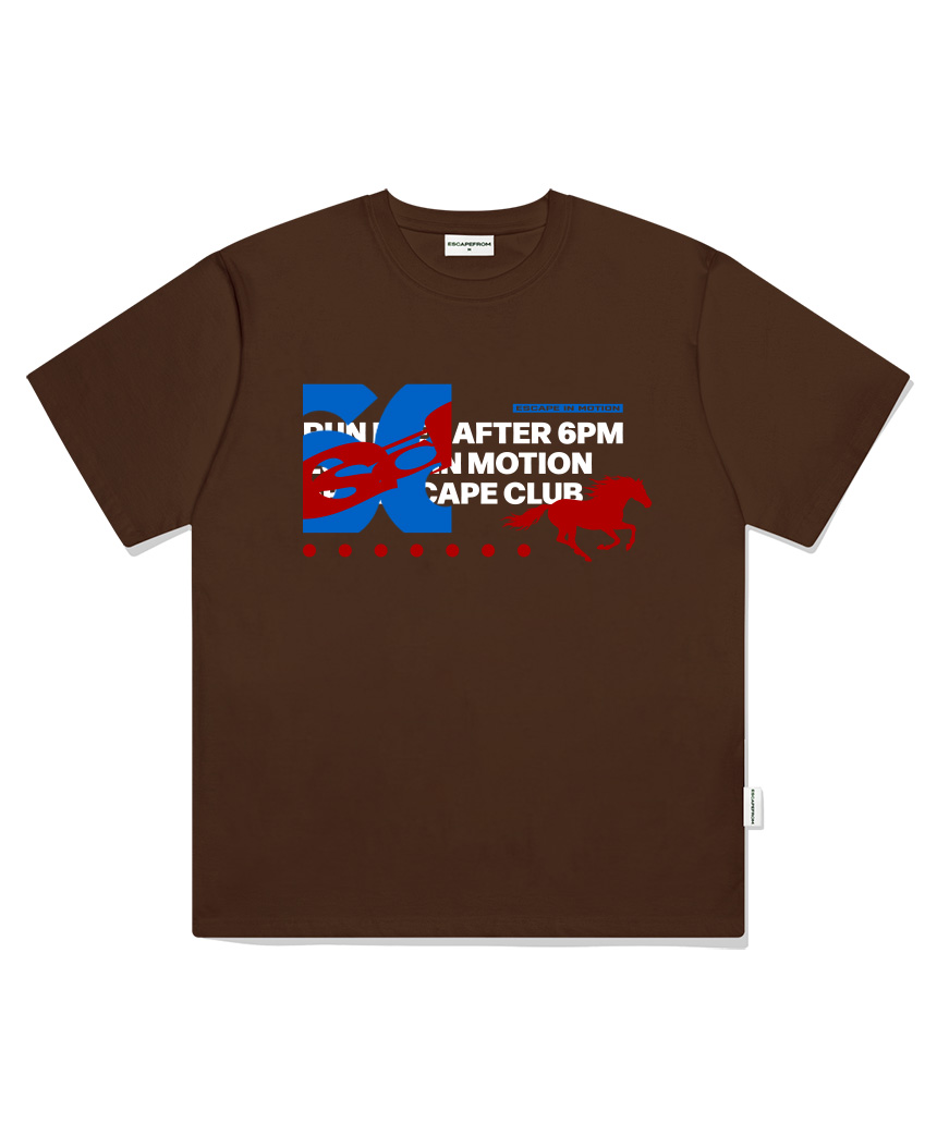 이스케이프프롬 6PM 홀스 프린트 오버핏 반팔티 화이트(Escapefrom 6PM Horse Print Oversized T-Shirt White) - 4