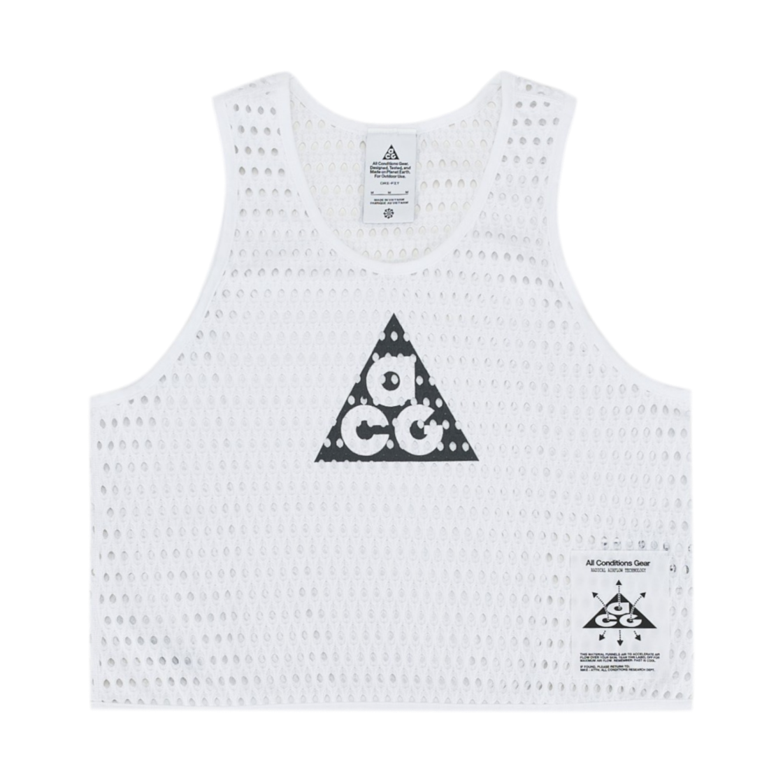 IV5371-100 (W) Nike ACG Radical Airflow Dri-Fit Running Tank Top White Anthracite - Asia