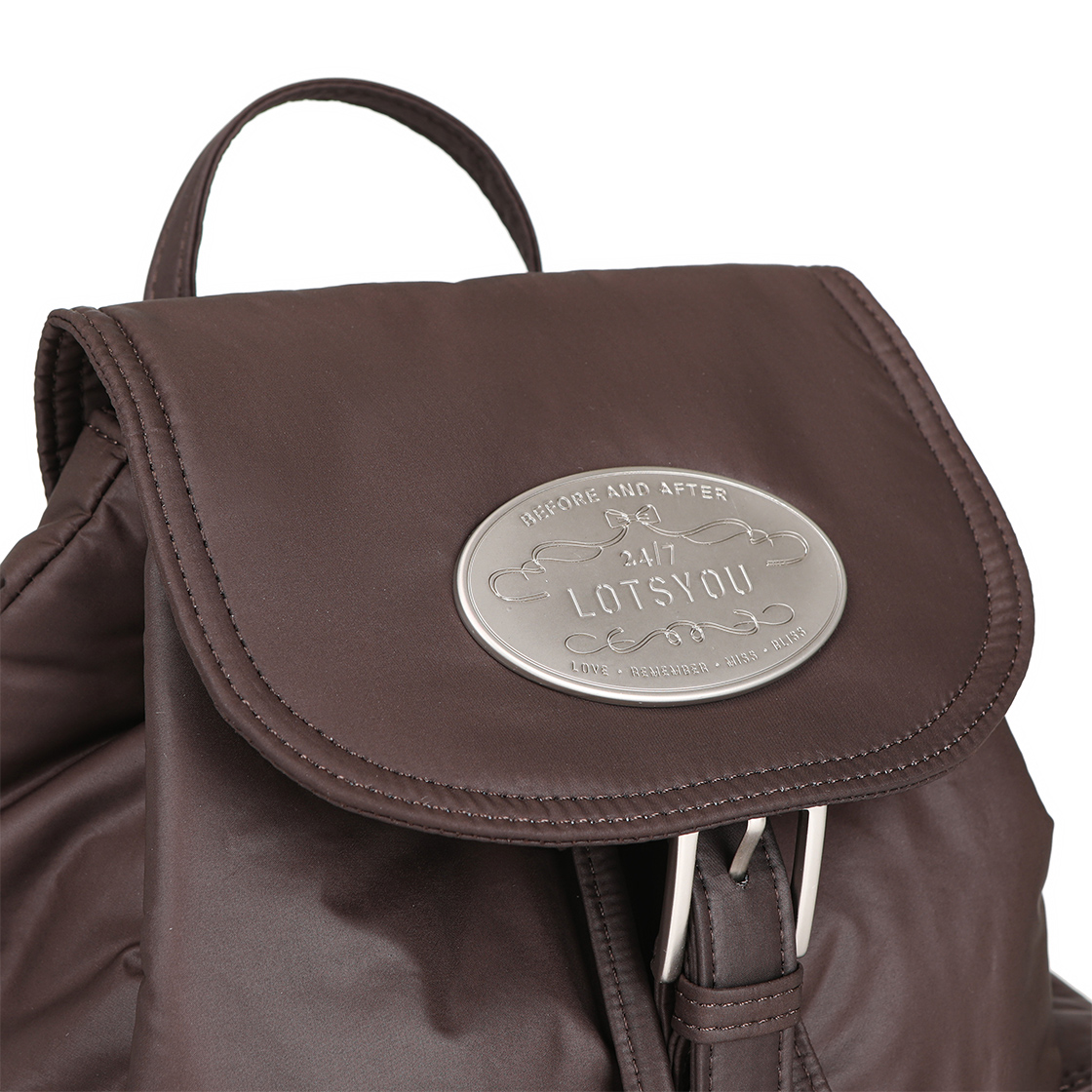 라츠유 노스탤지아 푸키 백팩 다크 브라운(LOTS YOU Nostalgia Pooky Backpack Dark Brown) - 3