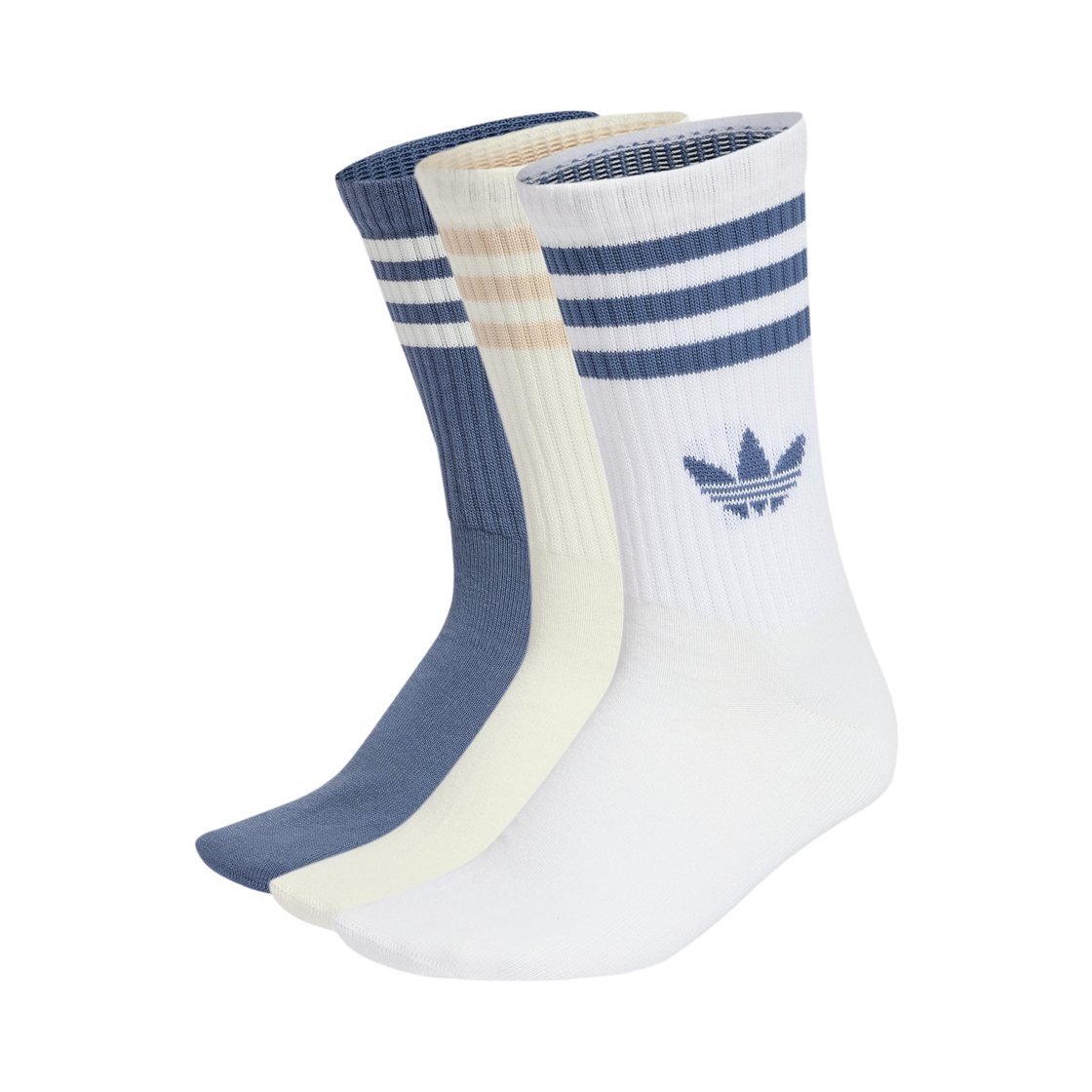 KX5285 Adidas 3-Stripes Crew Socks White Off White (3 Pack)