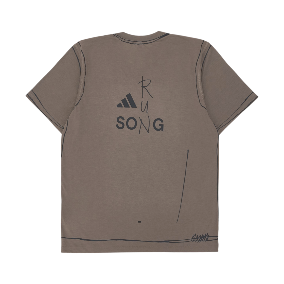 아디다스 x 송 포 더 뮤트 아디365 러닝 유나이트핏 티셔츠 트레이스 브라운 - KR 사이즈(Adidas x Song for the Mute Adi365 Running Unitefit T-Shirt Trace Brown - KR Sizing) - 2