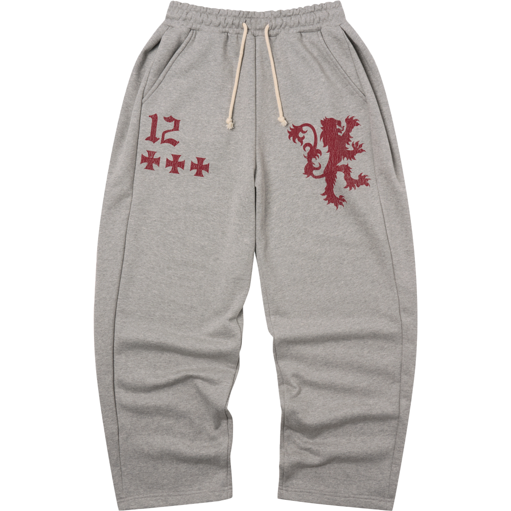 아모우 라이언 스웻 팬츠 그레이(AMOU Lion Sweat Pants Gray)