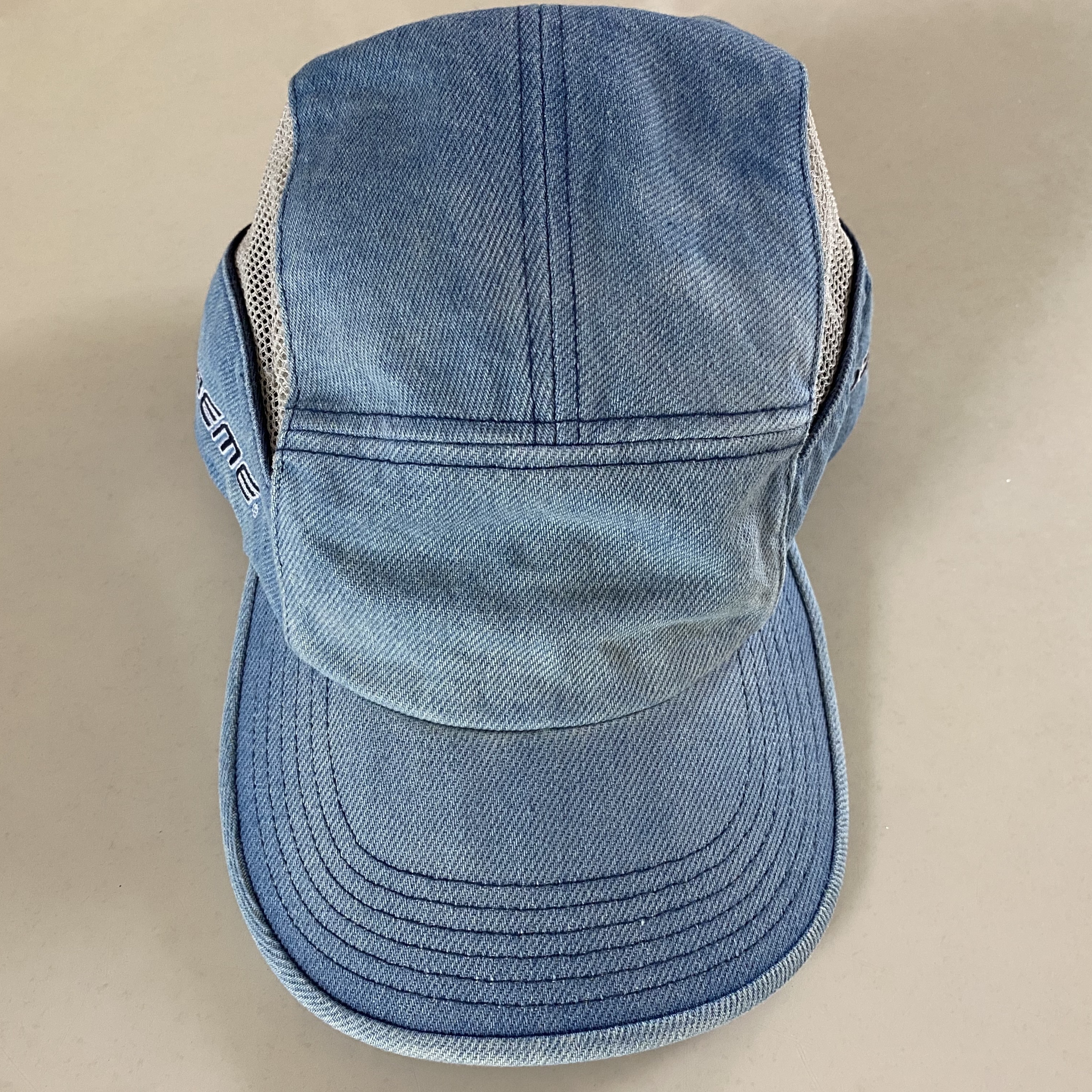 Supreme Side Mesh Piping Camp Cap Denim - 26SS 착용 스타일 - 2