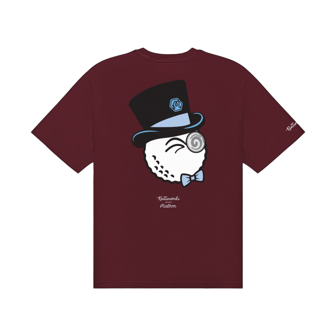 M10097CAB Malbon Golf x Bettinardi Gangster Bermuda T-shirt Cabernet