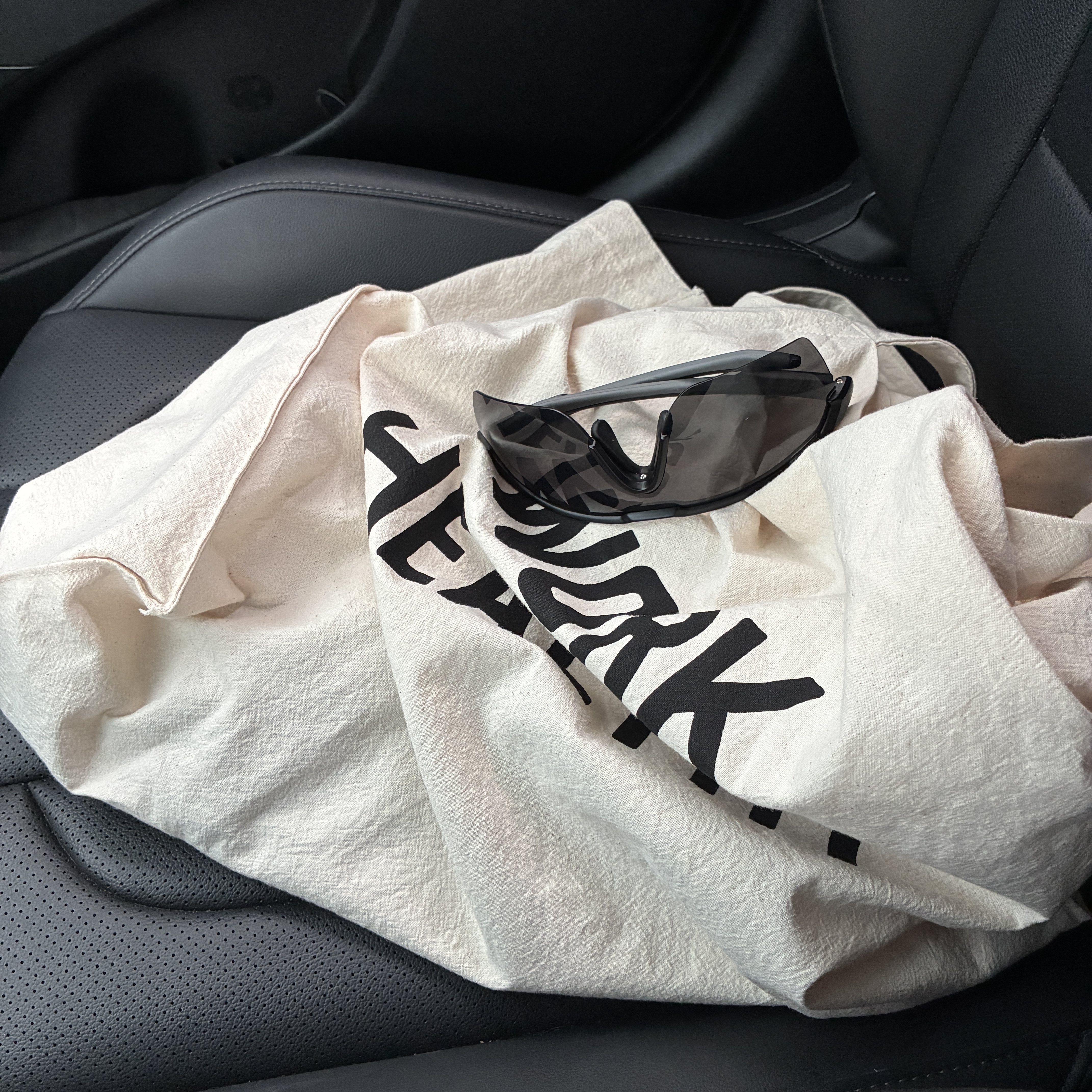 Collect Pieces Work Healthy Market Bag Natural 착용 스타일