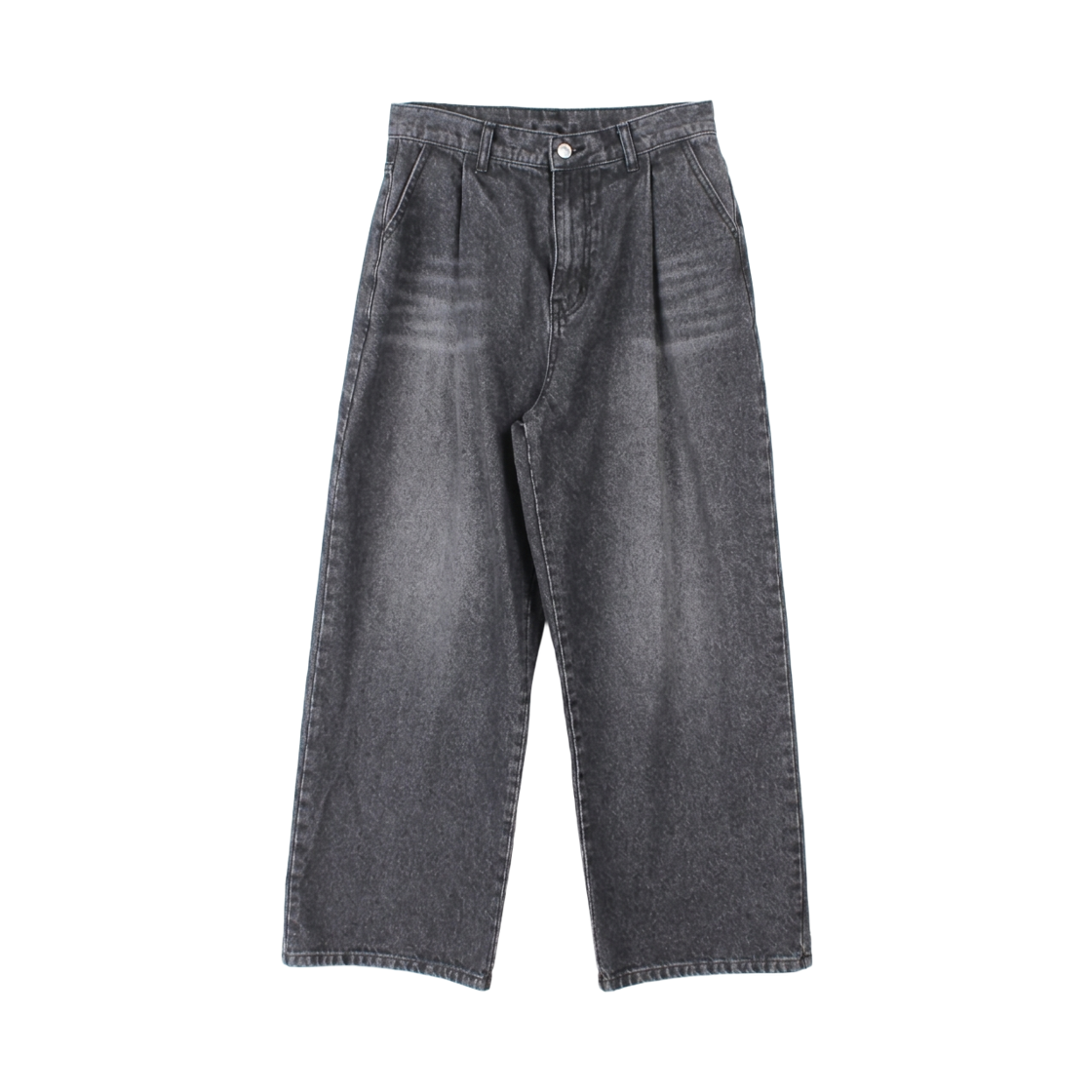 GW3927-블랙 GCLIP Highlight Worthing Pin-Tuck Ballon Wide Jeans Black