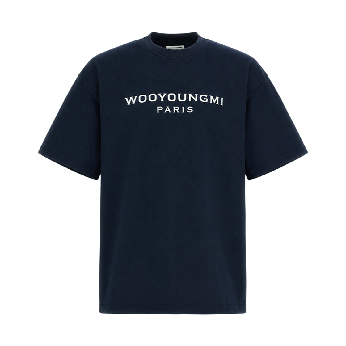 W261TS02704N Wooyoungmi Front Logo T-Shirt Navy - 26SS