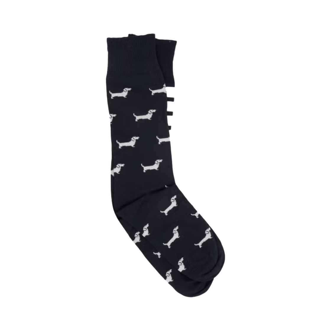 톰브라운 스캘롭 엣지 포인텔 스티치 골프 삭스 네이비(Thom Browne Scalloped Edge Pointelle Stitch Golf Socks Navy) - 2