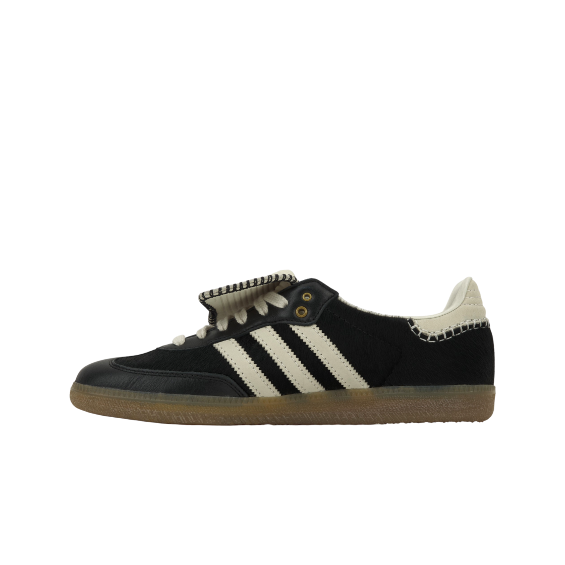아디다스 x 웨일스 보너 포니 토널 삼바 코어 블랙 크림 화이트(Adidas x Wales Bonner Pony Tonal Samba Core Black Cream White) - 3