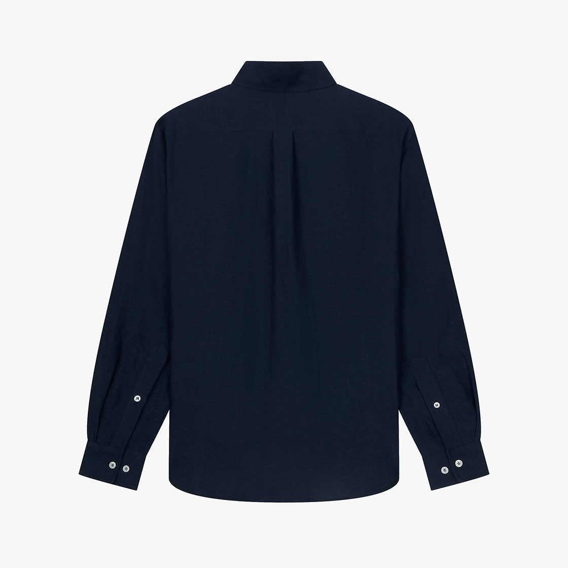 스트레인저 레귤러 핏 플레인 린넨 셔츠 네이비(Stranger Regular Fit Plain Linen Shirt (Navy)) - 2