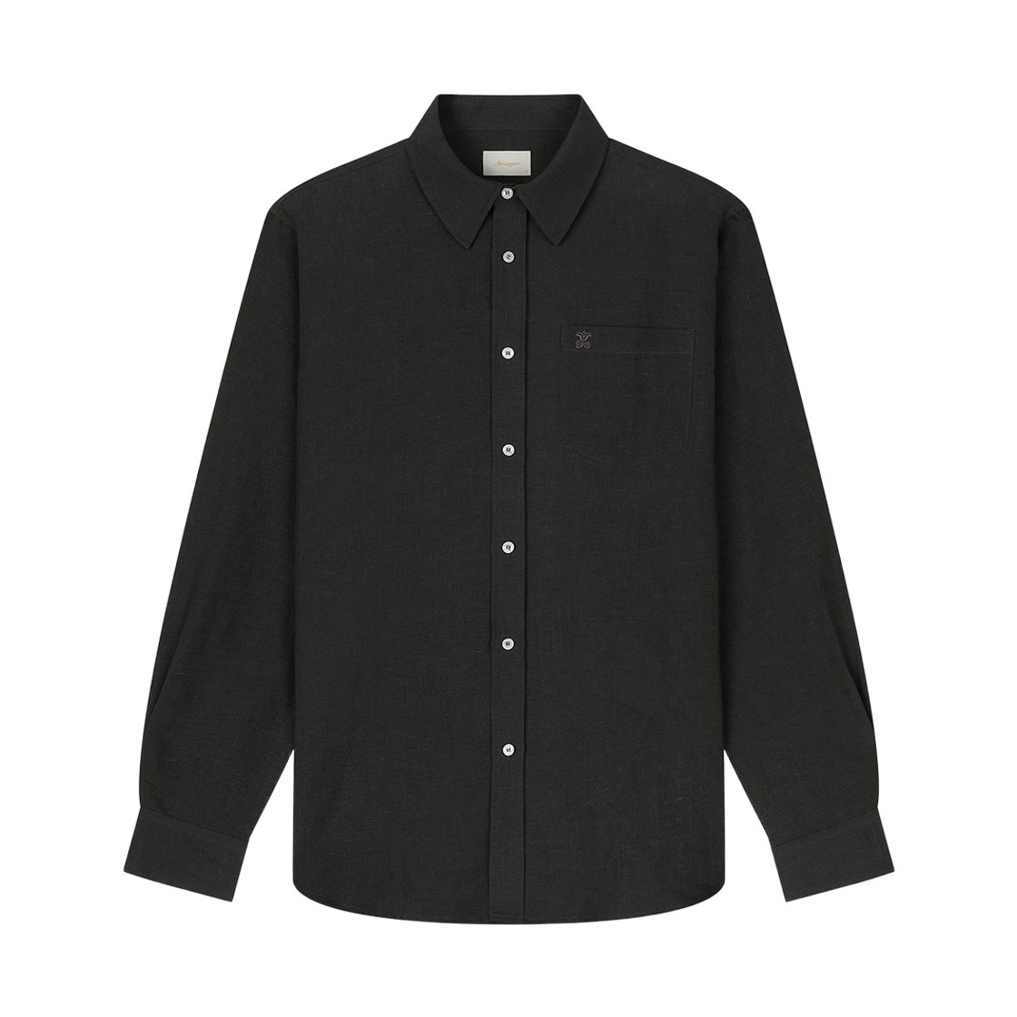 스트레인저 레귤러 핏 플레인 린넨 셔츠 차콜(Stranger Regular Fit Plain Linen Shirt (Charcoal)) - 1