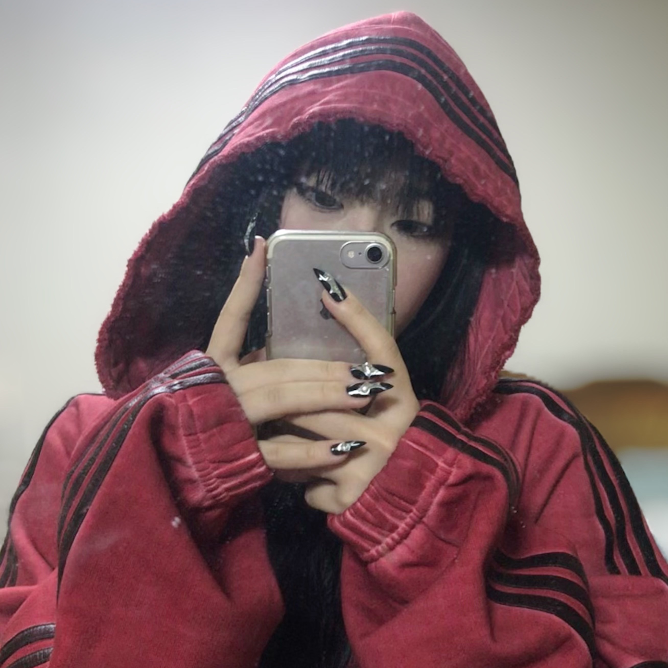 Adidas x Thug Club Sweat Hoodie Power Red - KR Sizing 착용 스타일