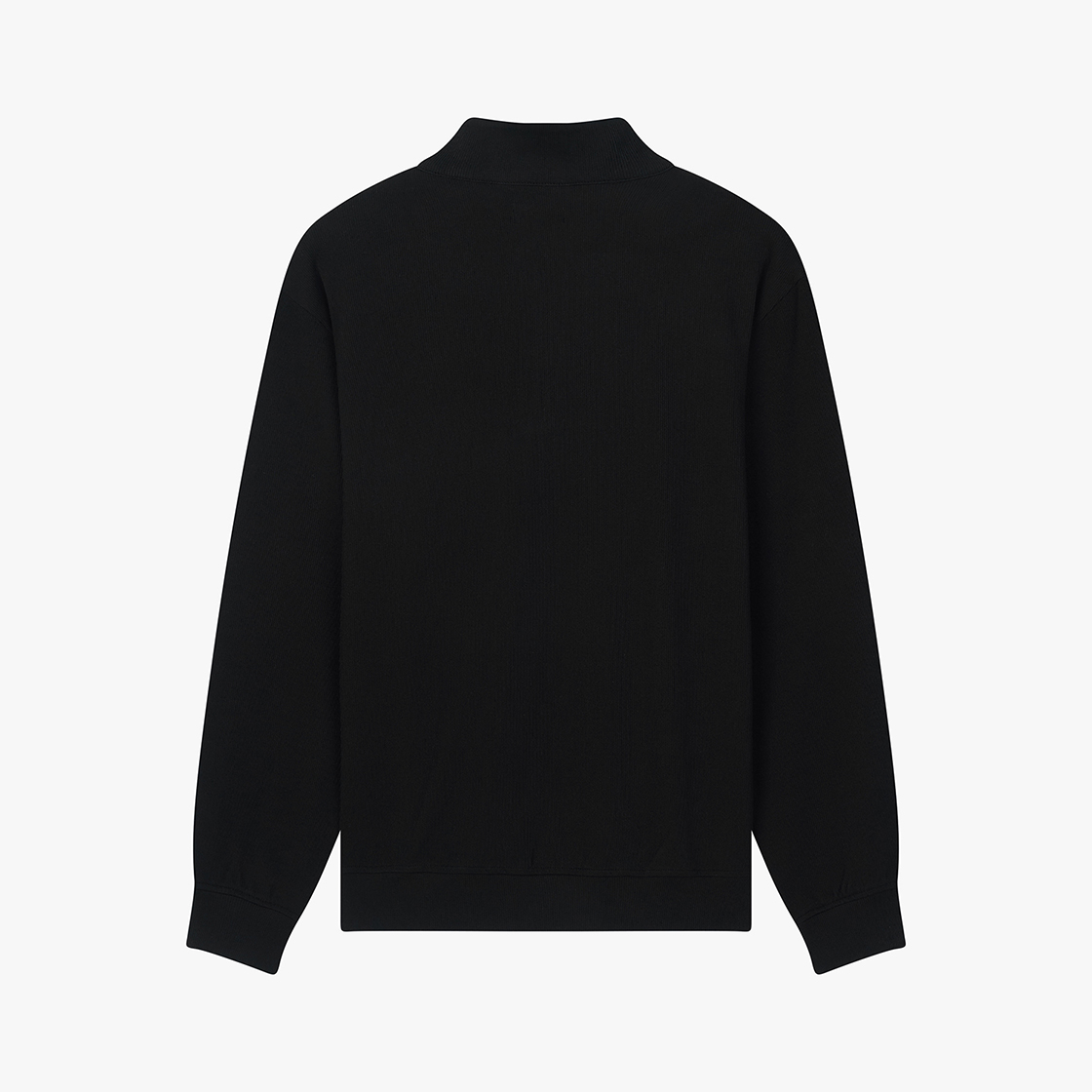 스트레인저 릴렉스 핏 소프트 립 폴리 반집업 블랙(Stranger Relaxed Fit Soft Rib Poly Quarter Zip-Up (Black)) - 2