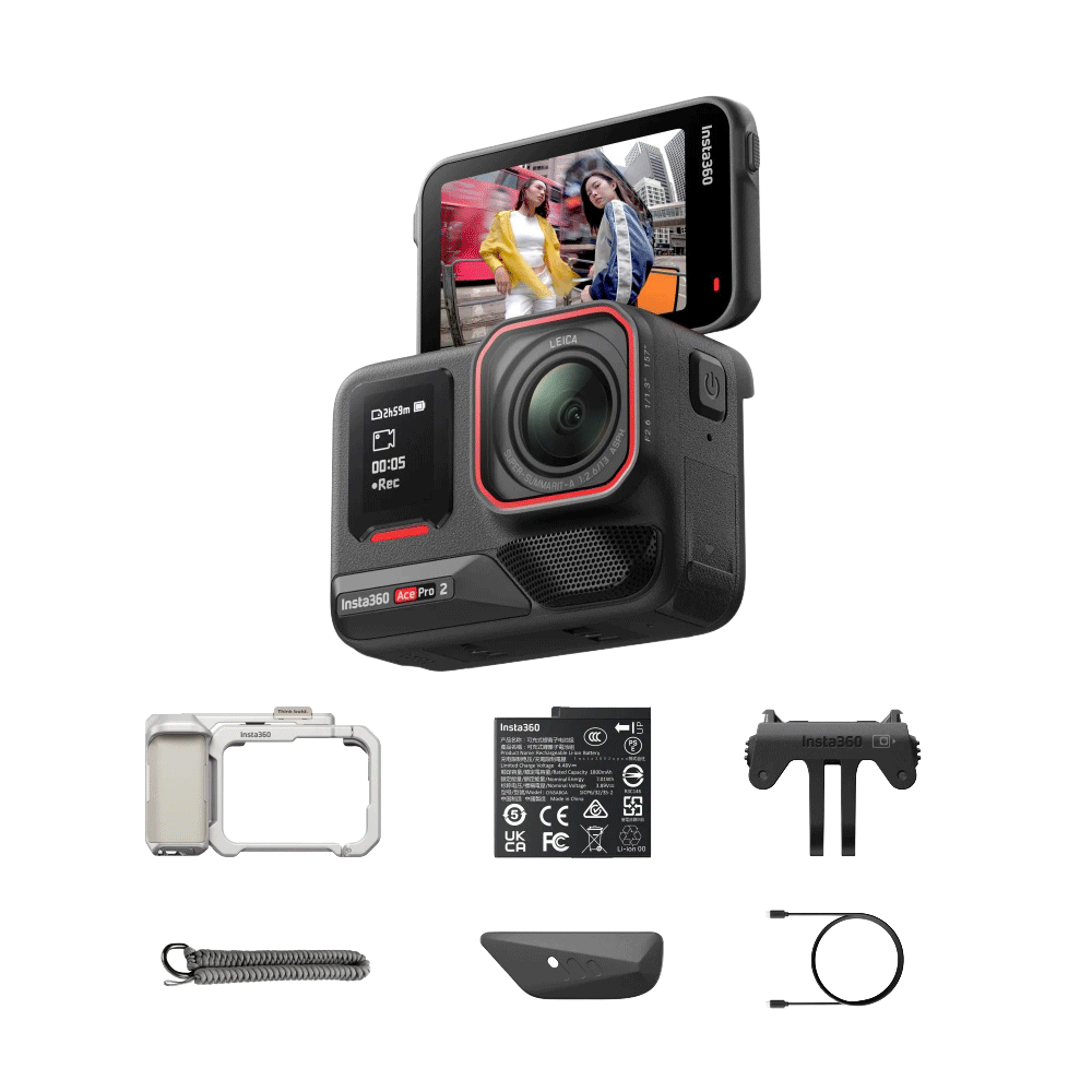 인스타360 Ace Pro 2 미드나잇 블랙, 싱글배터리 스냅샷 번들 문라이트 실버(Insta360 Ace Pro 2 Xplorer Bundle (Single Battery) Silver (360/PRD))