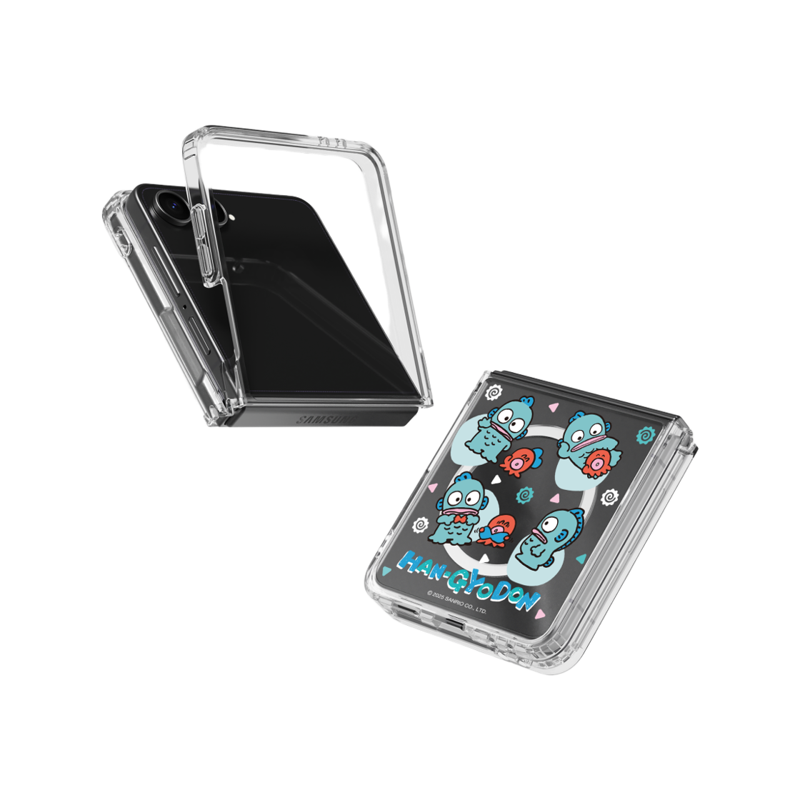 에스엘비에스 한교동 패턴 모노라인 마그넷 케이스 for Galaxy Z Flip7 Flip8(SLBS Hangyodon Pattern Monoline MPP Case for Galaxy Z Flip7) - 3