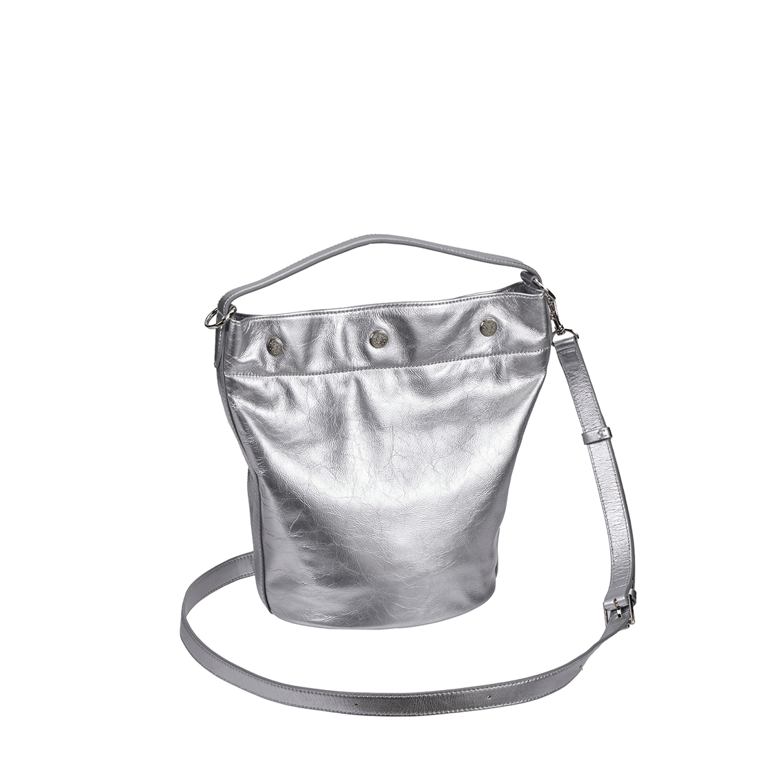 분크 퍼펙 버튼 업 플로우 호보 미듐 실버(vunque Perfec Button Up Flow Hobo M Silver) - 3