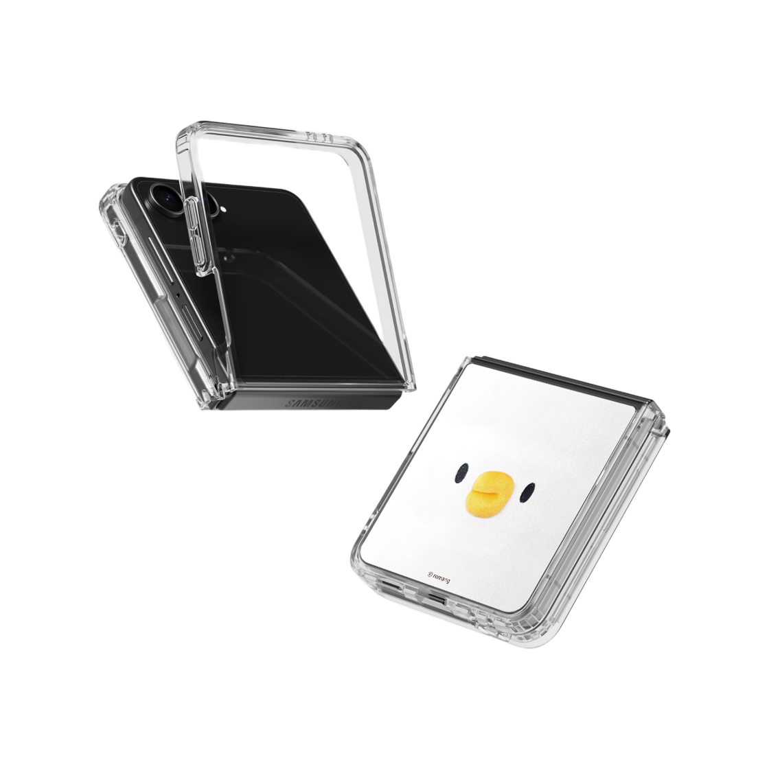 에스엘비에스 베베더오리 얼굴 클리어 마그넷 케이스 for Galaxy Z Flip7 Flip8 + 데코 스티커 포함(SLBS BEBE DE ORI Face Clear Magnet Case for Galaxy Z Flip7 + Deco Stickers) - 3