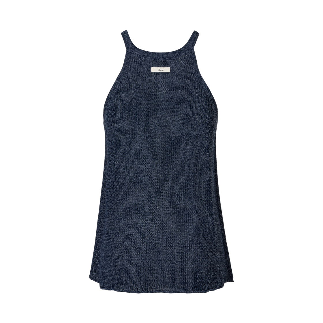 (W) 쿠메 루즈리 니티드 홀터 니트 탑 네이비((W) KUME Loosely Knitted Halter Knit Top - Navy) - 2
