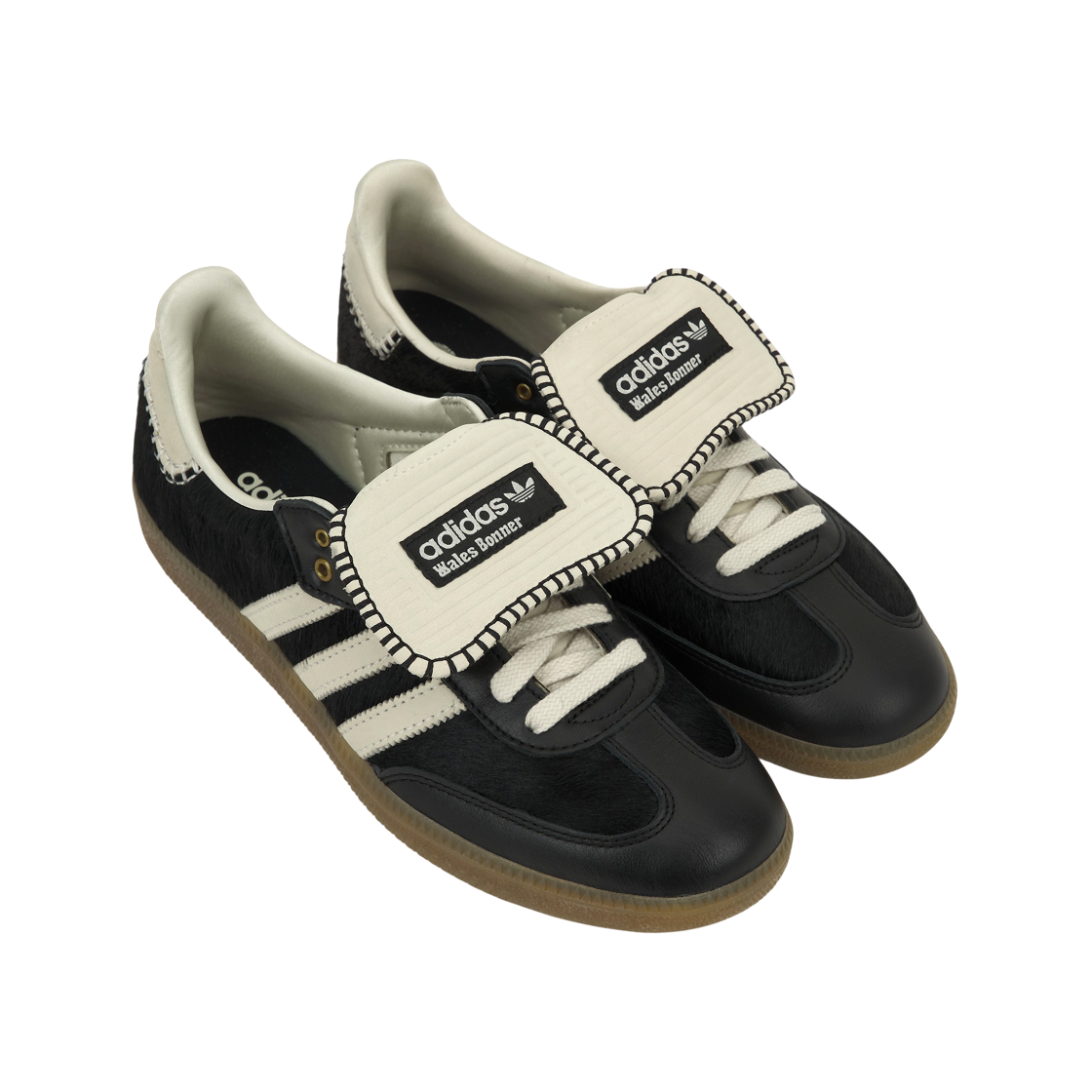 아디다스 x 웨일스 보너 포니 토널 삼바 코어 블랙 크림 화이트(Adidas x Wales Bonner Pony Tonal Samba Core Black Cream White) - 4
