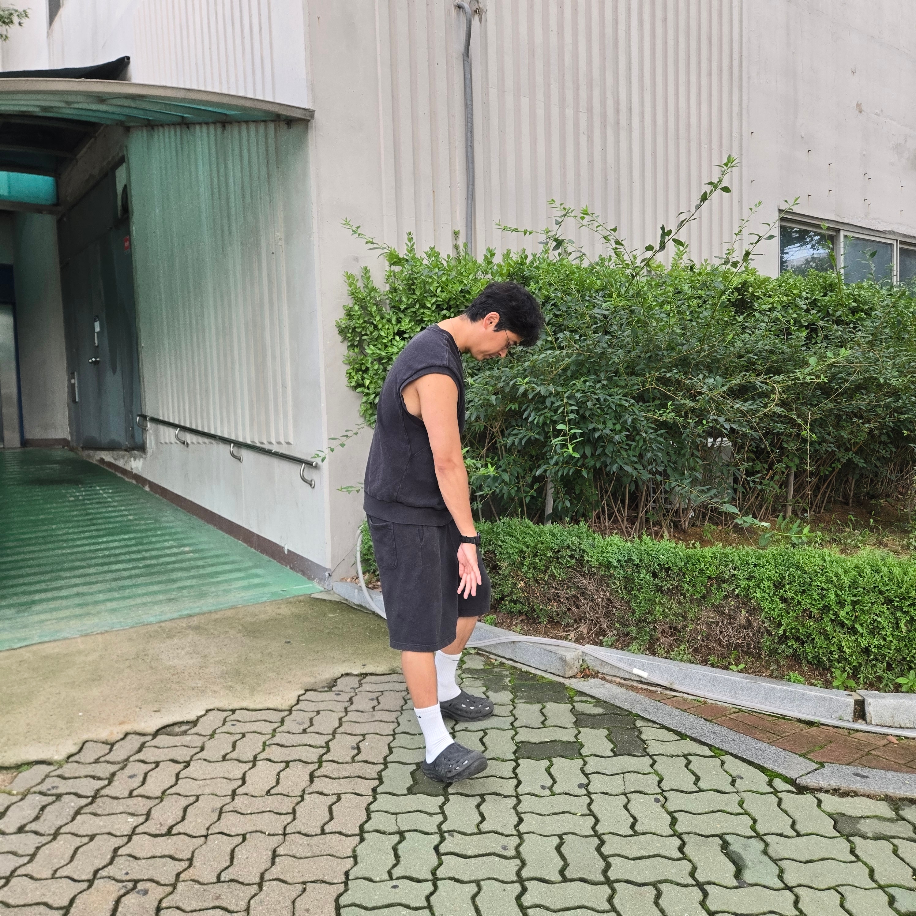 Adidas Elevated All SZN Cloud Jersey Sleeveless Crew T-Shirt Black - KR Sizing, Adidas Elevated All SZN Cloud Jersey Shorts Black - KR Sizing 착용 스타일 - 3