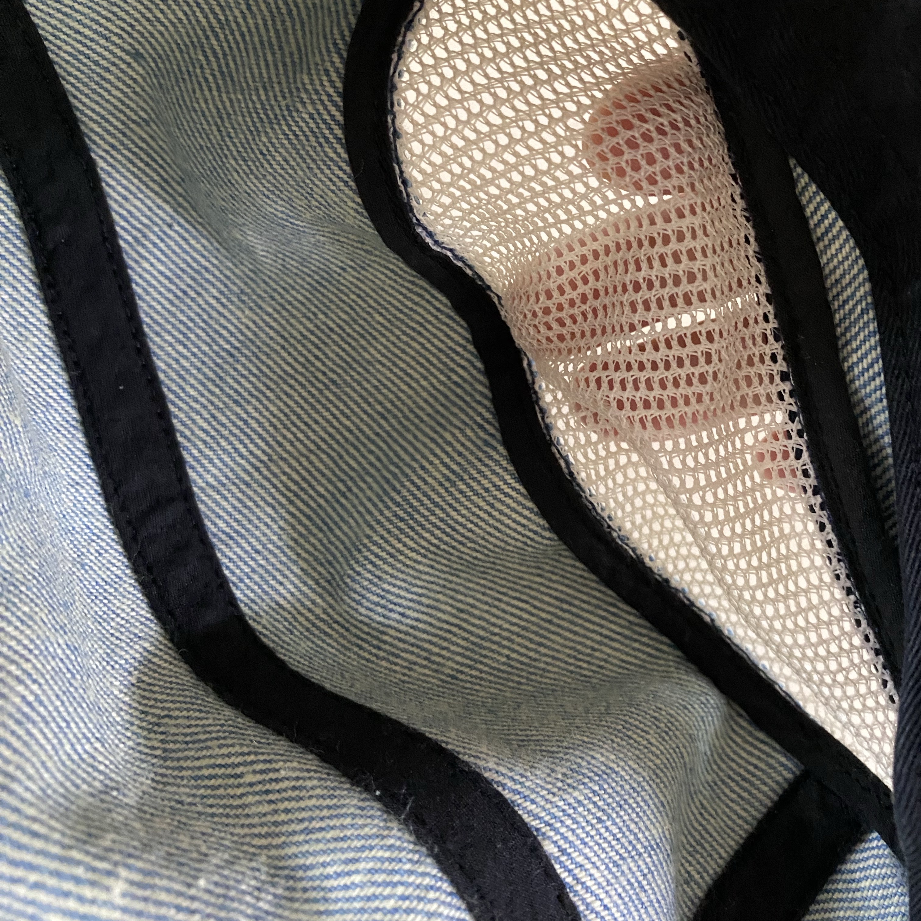 Supreme Side Mesh Piping Camp Cap Denim - 26SS 착용 스타일 - 6