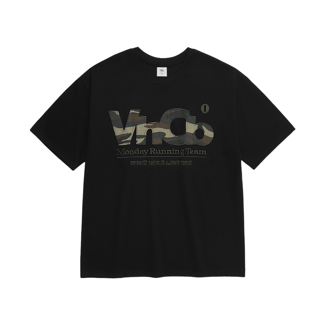 벤힛 MRT 카모 아플리케 반팔티 블랙(venhit MRT Camo Applique Cool Cotton Short Sleeved T-shirt Black)