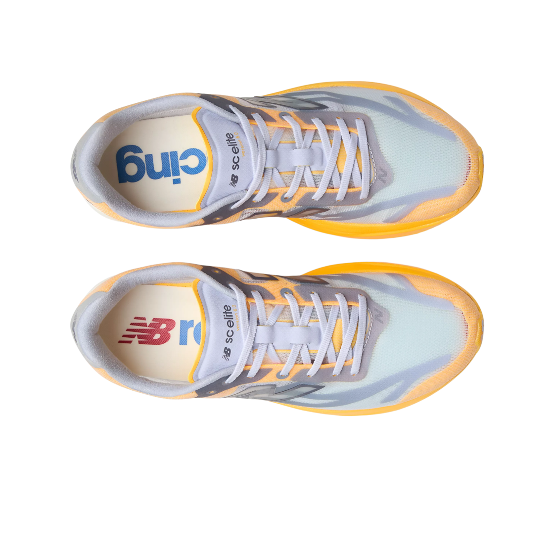 뉴발란스 퓨어셀 SC 엘리트 v6 사츠마 오렌지 디지털 미스트 - 2E 와이드(New Balance FuelCell SC Elite v6 Satsuma Orange Digital Mist - 2E Wide) - 2