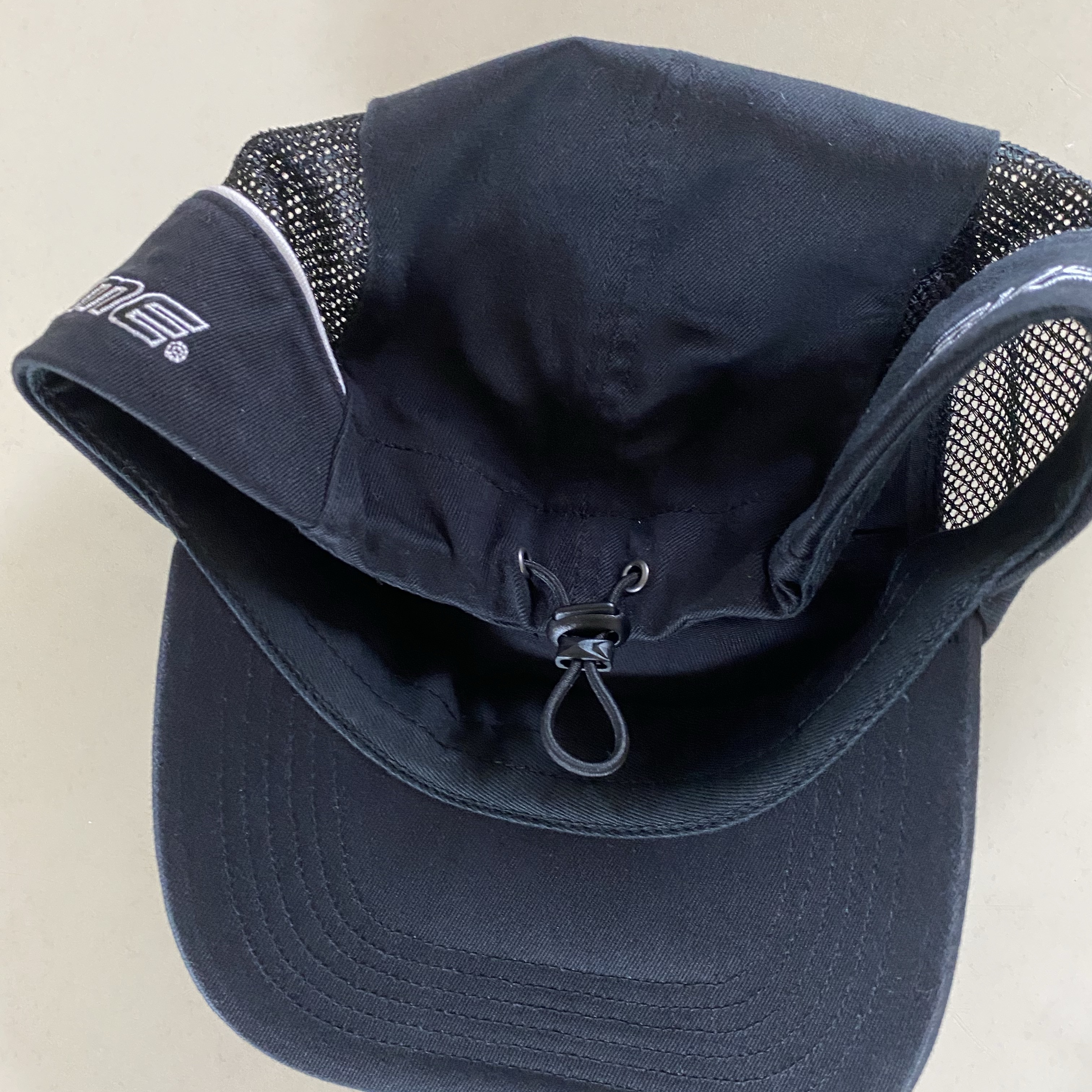 Supreme Side Mesh Piping Camp Cap Black - 26SS 착용 스타일 - 4