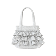venhit Star Dot Frill Shoulder Bag Grey