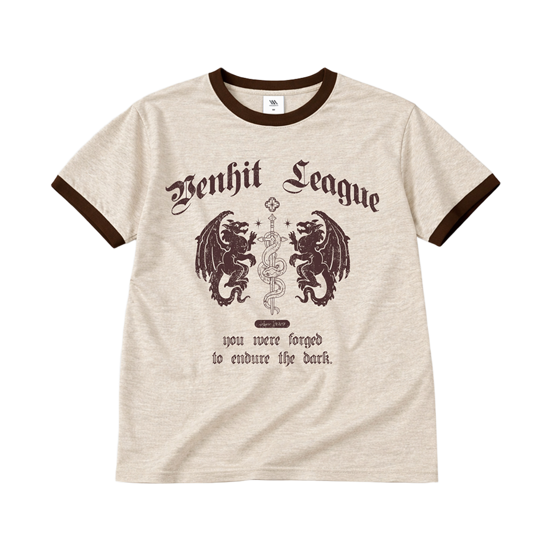 벤힛 게이트 드래곤 링거 반팔티 크림(venhit Gate Dragon Ringer Short Sleeved T-Shirt Cream)