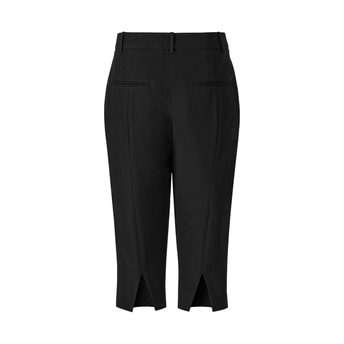 (W) 쿠메 백 슬릿 카프리 팬츠 블랙((W) KUME Back Slit Capri Pants - Black) - 2