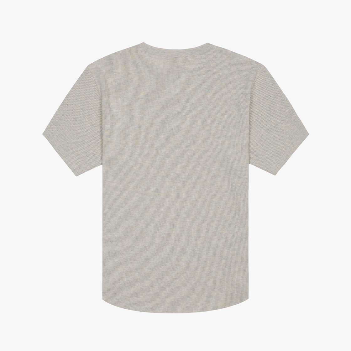 스트레인저 릴렉스 핏 와플 코튼 헨리넥 티셔츠 그레이(Stranger Relaxed Fit Waffle Cotton Henley Neck T-Shirt (Gray)) - 2