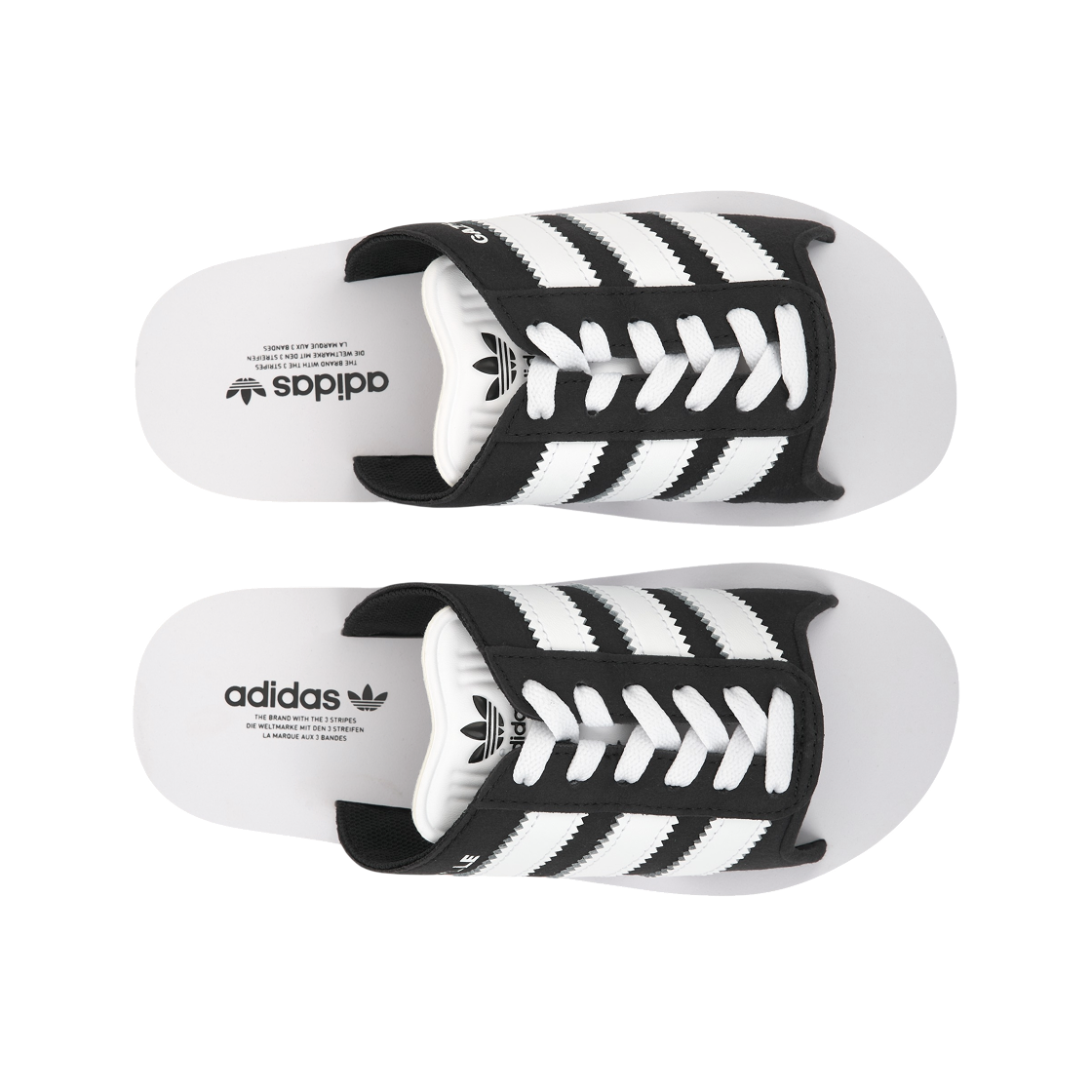 아디다스 가젤 비치 슬라이드 코어 블랙 화이트(Adidas Gazelle Beach Slides Core Black White) - 5