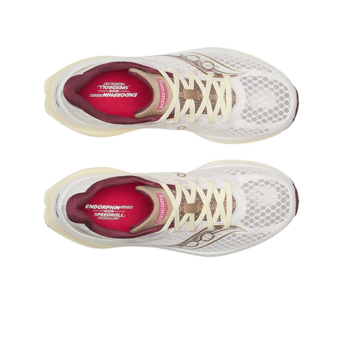 (W) 써코니 엔돌핀 스피드 5 아이보리 마룬((W) Saucony Endorphin Speed 5 Ivory Maroon) - 2