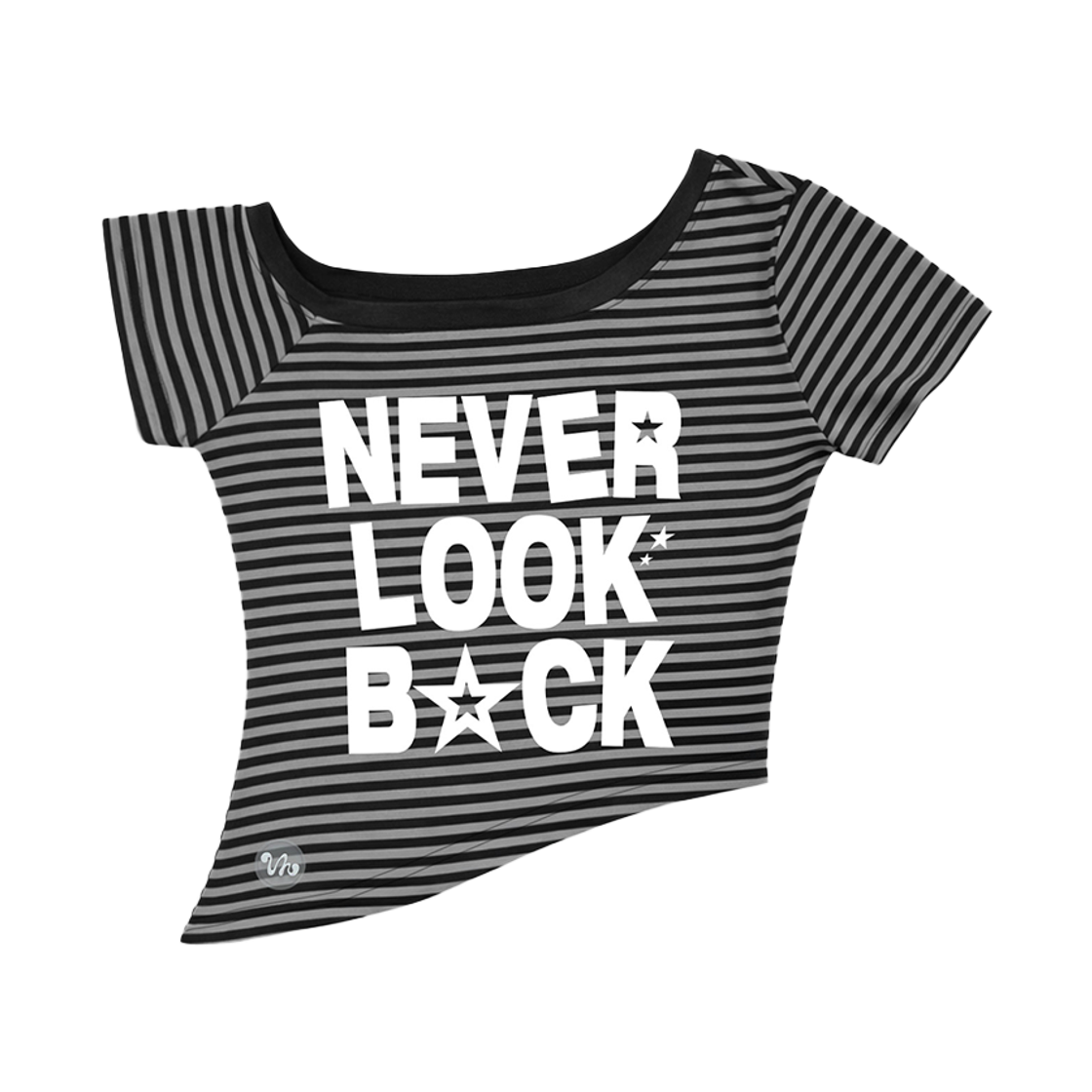 벤힛 NLB 오프숄더 스트라이프 반팔티 블랙(venhit NLB Striped One Shoulder Slim Fit Short Sleeved T_Shirt Black)